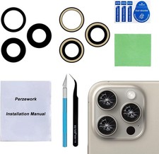 Rear Camera Lens Glass Replacement for iPhone 15 Pro Max 6.7 Inch Sapphire