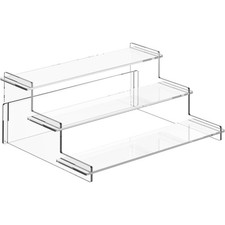 3 Tier Clear Acrylic Display Stand Riser Shelf for Cupcake Perfume Figures