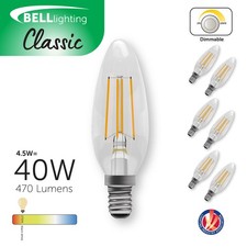 BELL E14 Dimmable LED Filament Candle Bulb Warm White 4.5W 470lm Small Screw