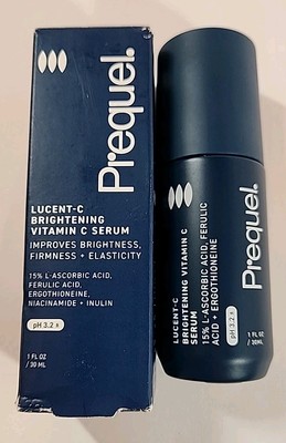 NEW Prequel Lucent-C Vitamin C Brighten Serum-L-Ascorbic Acid Ferulic Acid 1 oz