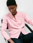 M&S - Autograph Womens Cashmere Crew Long sleeved Button Cardigan in Dusted Pink