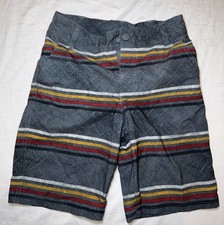 Art Class Boys Swim Trunks Gray Striped Size 12 Polyester with Pockets