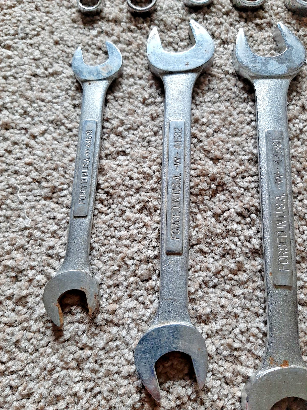 Vintage VA VV V series SEARS CRAFTSMAN 12pc SAE Wench Set 7/16" to 1" Forged USA