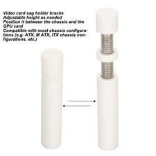 .  White Graphics Card GPU Support Bracket Anti Sag GPU Holder With Magnetic