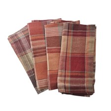 Pottery Barn Newton Plaid Napkins Set of 4 Co...