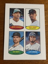 2023 Topps Heritage 1974 Stamps: Luzardo/Berti/Arraez/Perez #74S-33-36 *Marlins*