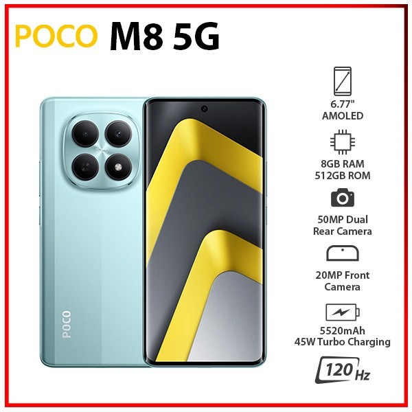 Xiaomi POCO M8 5G 8GB 512GB Green Unlocked