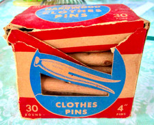 Vintage Hardwood Clothes Pins W/Boxes