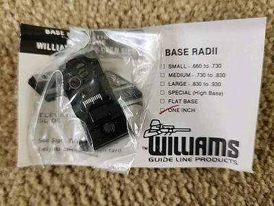 Williams Guide Site Base w/ Elevation Slide - 1'' radius - w/factory index lines