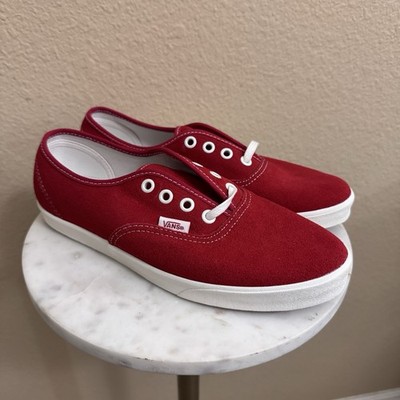 NEW Women Vans Vault OG Authentic Suede Red True White Womens Casual Shoes Sz 7