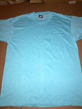 Vintage NOS XL Turquoise Blank Screen Stars Best, T-shirt. Single Stitch USA.