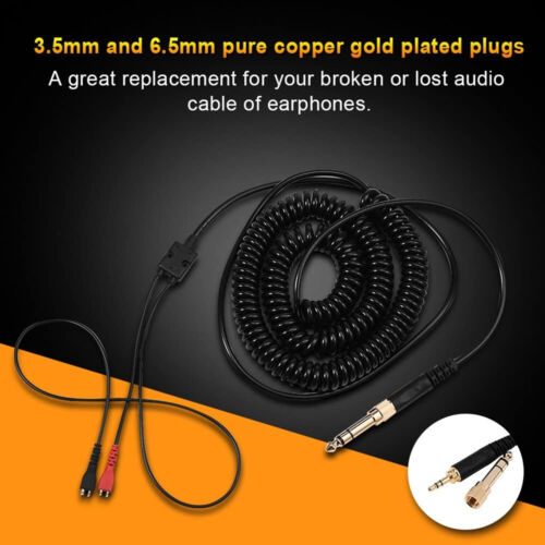 Replacement Spring Coil Cable for Sennheiser HD25/ 560/540 Headphones Earphones - 第 1/9 張圖片