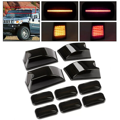For Hummer H2 03-09 Smoke Led Cab Running Lights Marker lights Top