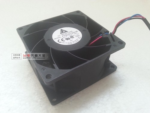 Delta FFB0812SHE cooling fan DC 12V 0.87A 80x80x38mm 3-Pin - Picture 3 of 4