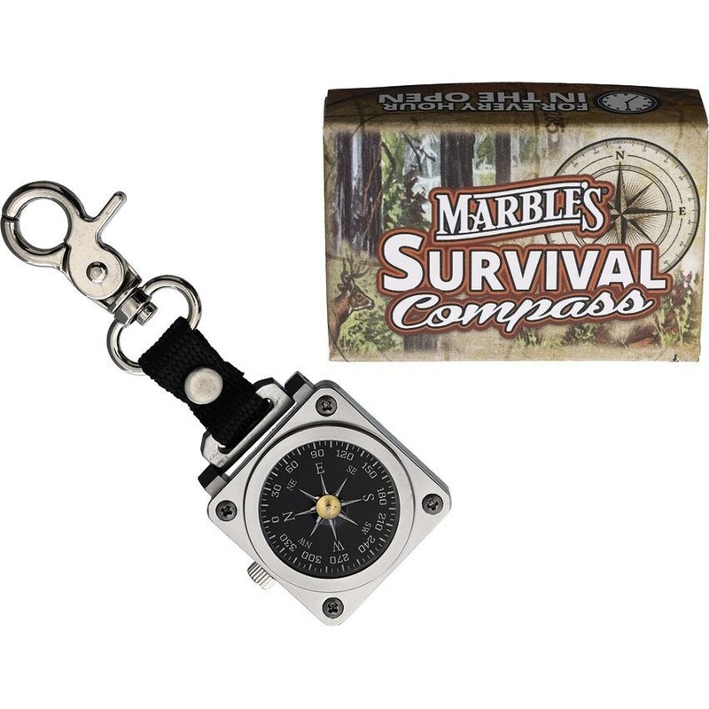 Marbles Survival Compass With Clip Free S&H USA