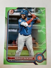 2022 Bowman Ronnier Quintero Green 180/399 1st Bowman  Chicago Cubs 