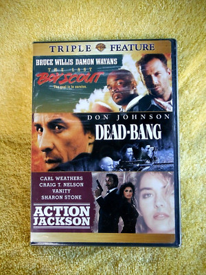 NEW/OOP 2 DVD SET! THE LAST BOYSCOUT, DEAD BANG & ACTION JACKSON TRIPLE FEAT.
