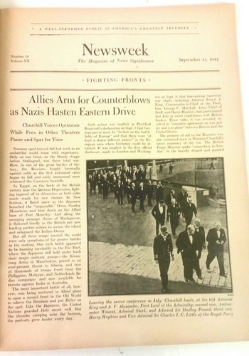Newsweek Jap Bomber US service insignia French slave labor 9/21/1942 - Picture 7 of 9