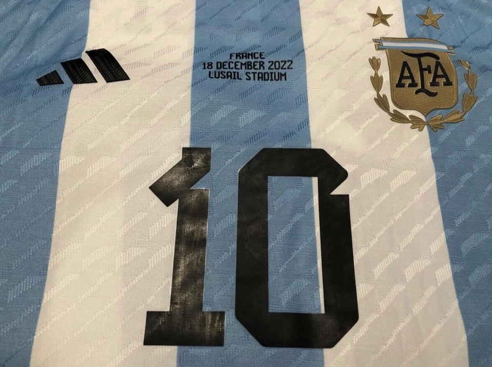 2022 FIFA World Cup Final Argentina Lionel Messi signiertes Trikot COA - Bild 3 von 4
