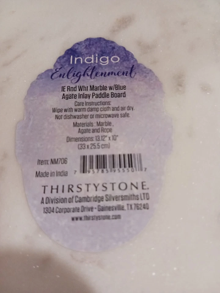 Мрамор с инкрустацией голубым агатом сырная доска от Thirstystone - Изображение 4 из 4