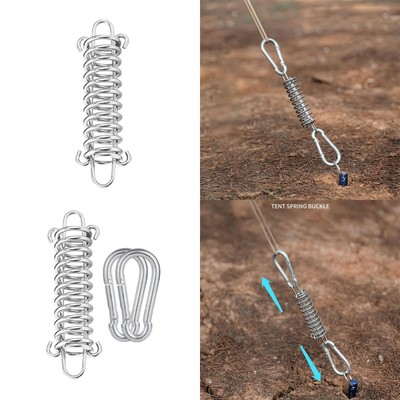 8 Molle Tensione Per Tende Da Sole Con 16 Moschettoni - Accessori Campeggio E Spiaggia - Foto 5