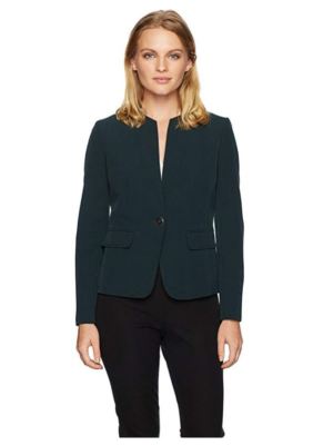 petite collarless jacket