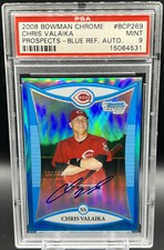 2008 BC Prospects Chris Valaika 120/150 PSA 9 *Top Pop 2* Reds Refractor Auto RC