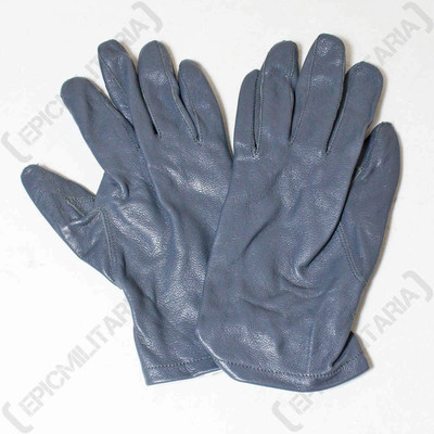 Original German Army Leather Gloves - Grey Smart Winter Driving