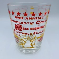 Vtg Scholastic Football Coaching Glass-Rae Crowther Tom Osborne Darnell Patriots