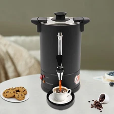 950W 8L Water Dispenser Electric Coffee Pot Stainless Steel Percolator W/Filter