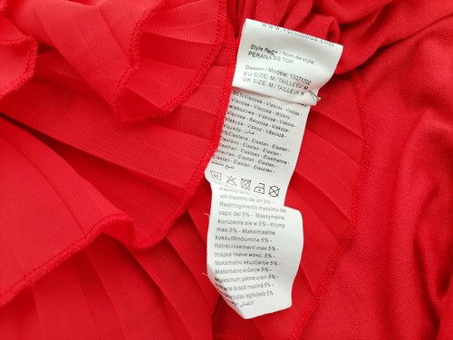 Vero moda T. M Rojo Blusa Viscosa Manga corta Volante - Imagen 5 de 5