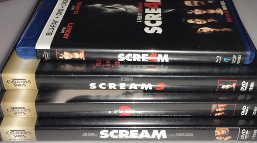 SCREAM 1 2 3 DVD 4 Bluray COLLECTOR HORROR CLASSIC BUNDLE GHOSTFACE SLASHER OOP - Picture 4 of 4