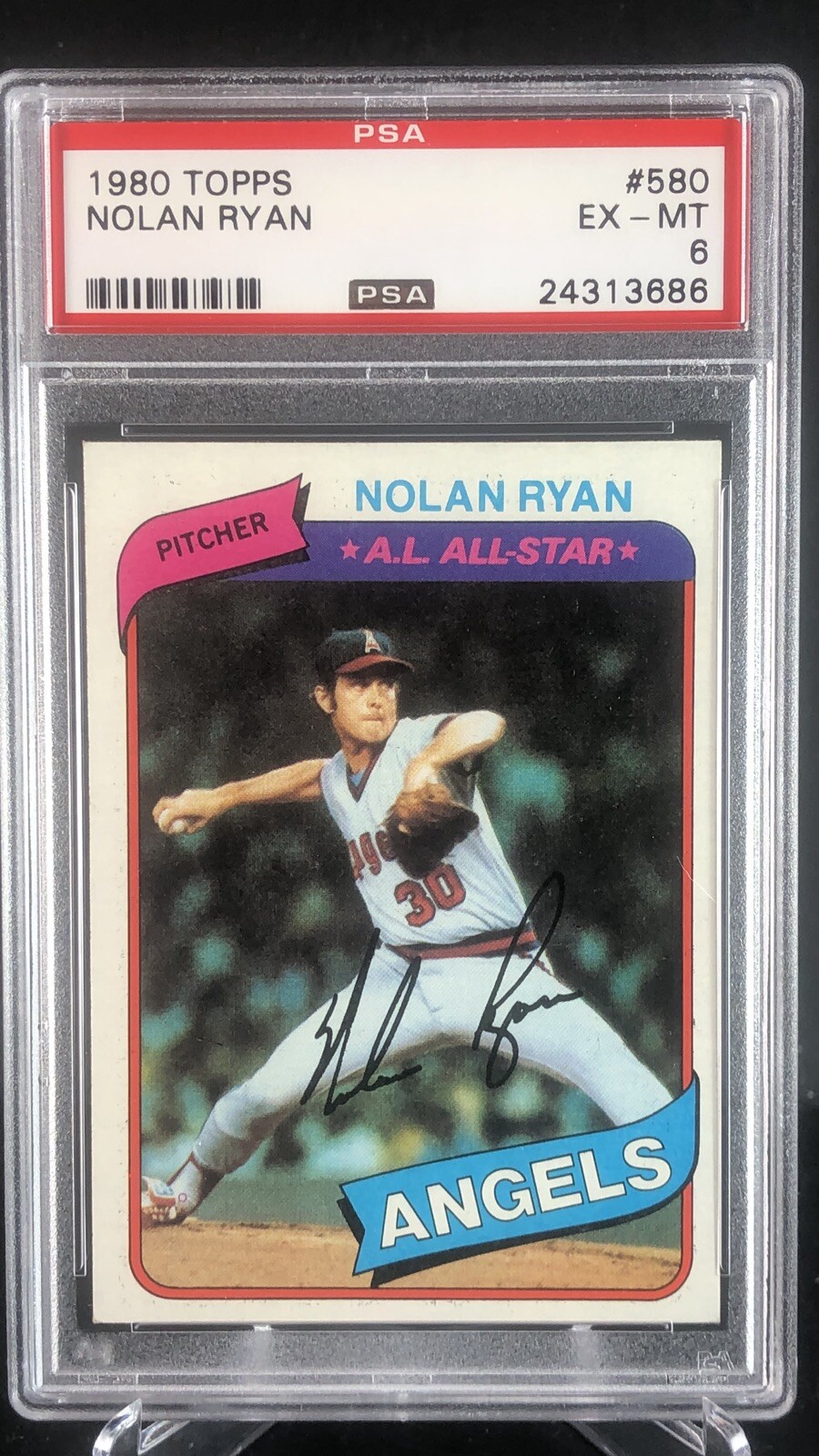 1980 Topps Nolan Ryan California Angels #580 Baseball Card PSA 6⚾️