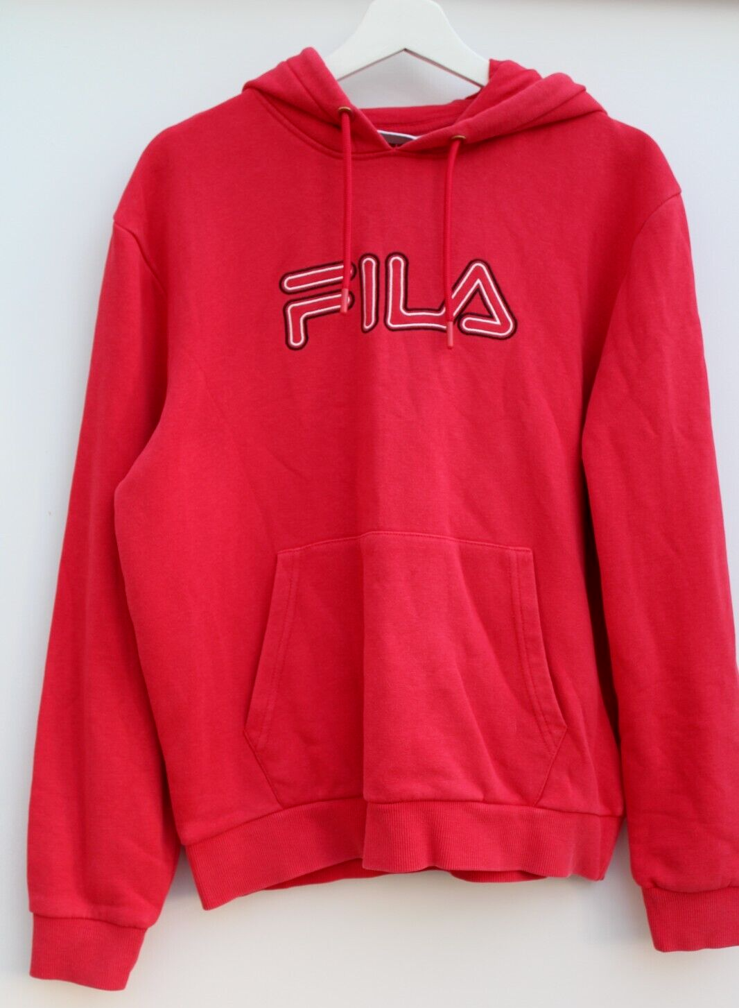 Fila Felpa con Cappuccio Rosso Pullover Uomo Medium M