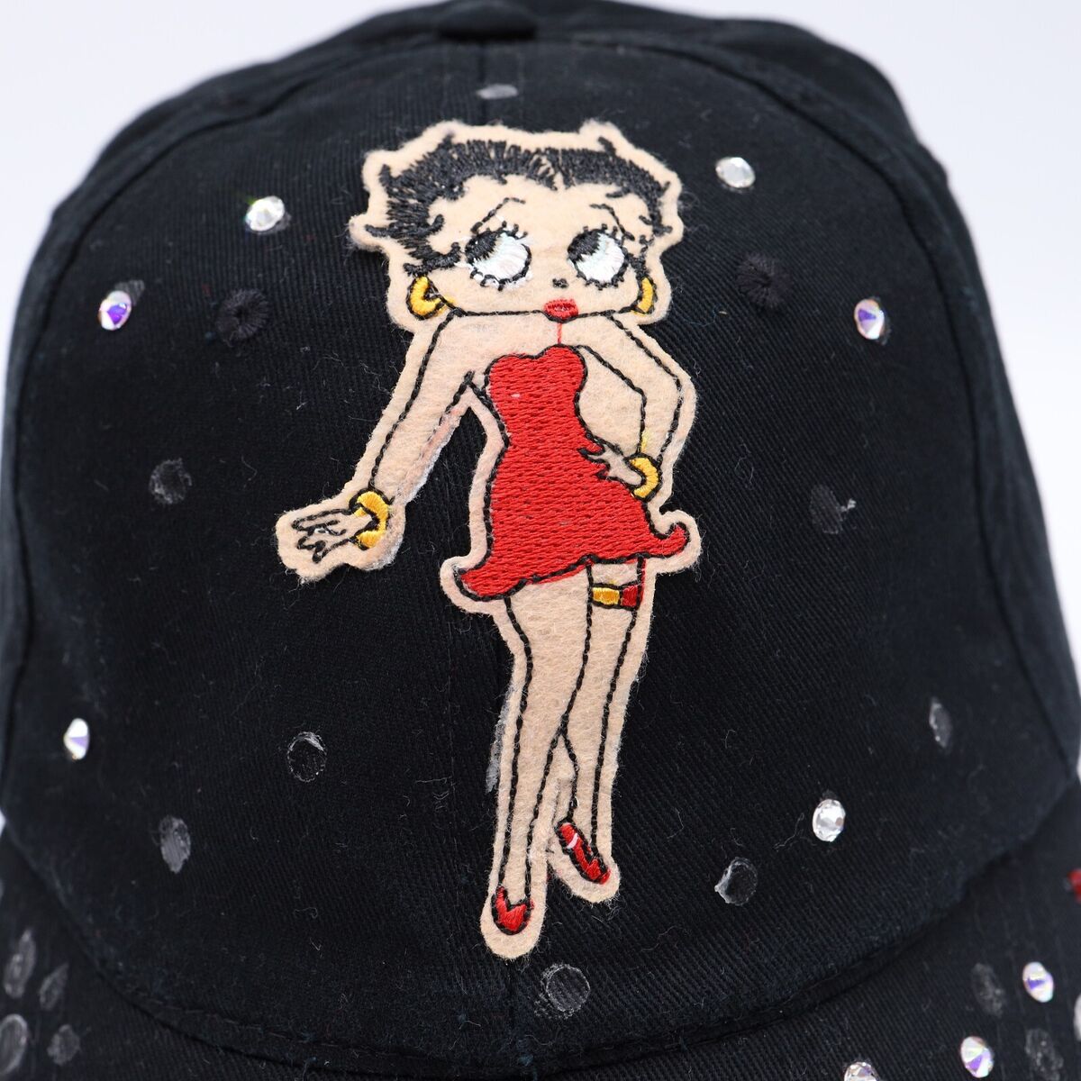 Betty Boop Hat Cap Strap Back Distressed Baseball One Size Betty Boop Hat Cap Strap Back Distressed Baseball One Size