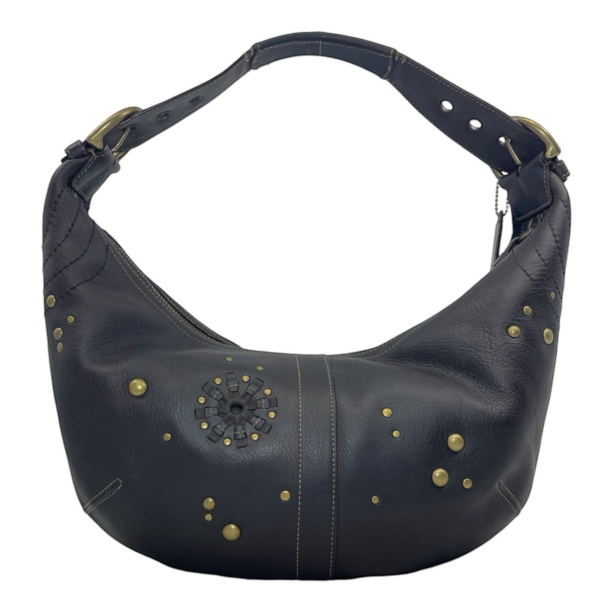 バッグ Coach Mia Studded Hobo Shoulder Bag Vintage 00s COACH Mia 10063 Studded Leather Hobo Bag Handbag
