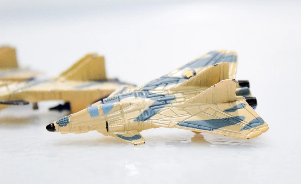 Set of 3 Vintage Kenner Mega Force KPT Airforce Fighter Cast Iron Jet Toys - Image 4 of 4