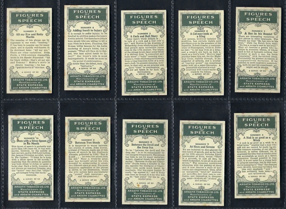 ARDATH - FIGURES OF SPEECH - FULL SET OF 50 CARDS - Image 2 of 4