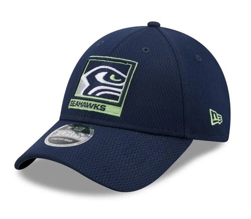 Men's New Era Navy Seattle Seahawks 9Forty Framed D3 9FORTY Snapback Hat - OSFA