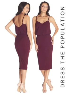strapless open back dress Alondra Dress – Dress the Population main image 0