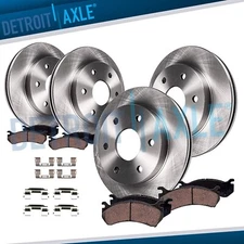 Front Rear Rotors + Ceramic Brake Pads for 2010-2013 2014 2015 2016 Cadillac SRX