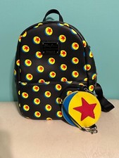 NWT Hello Kitty Sanrio Loungefly Mini Backpack All Over Print Black Melody Twin