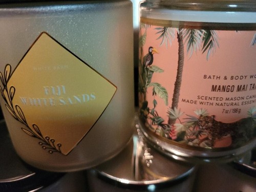 LOTE de cinco (5) Preciosas Velas de Mango Bath & Body Works Coco Paradise Gingham - Imagen 3 de 4