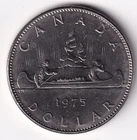 CANADA 1975 1 dollar - KM#76 -  Elizabeth II -Loonie  - R1607A circulated ABU