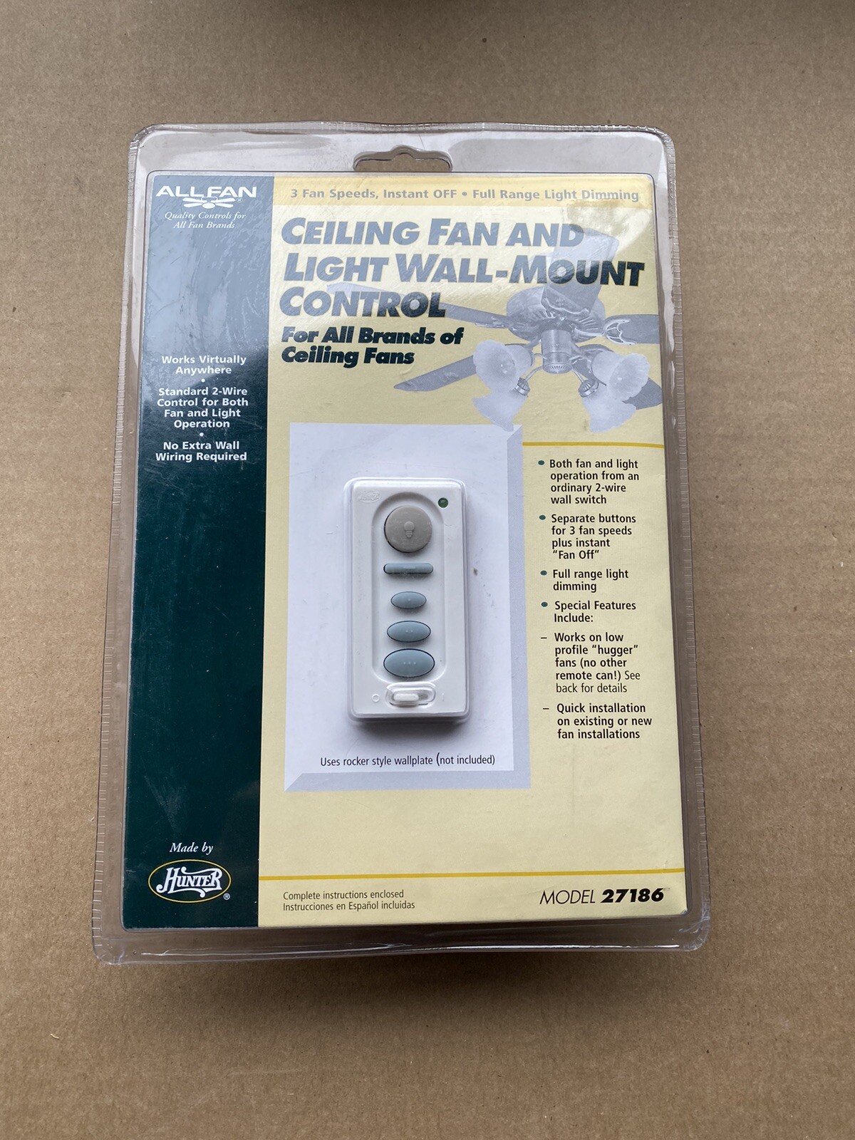 Hunter Fan Light Remote Control Model 27186 Mescar