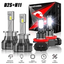 For Infiniti QX56 2011-2013 Front HID Headlight High/Low Fog Light 6000k white