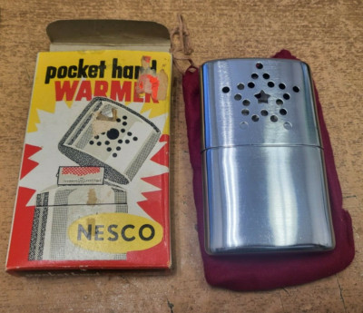 Vintage Nesco Pocket Hand Warmer w/ Box, Instructions, and Pouch  - Brand New
