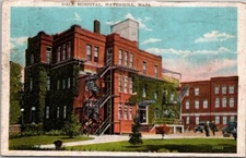 Gale Hospital in Haverhill Massachusetts Vintage White Border Postcard B2