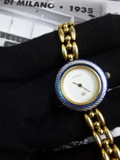Rare Vintage GUCCI Change Bezel 11/12 Watch Ladies Diamond Cut Bezel Watch
