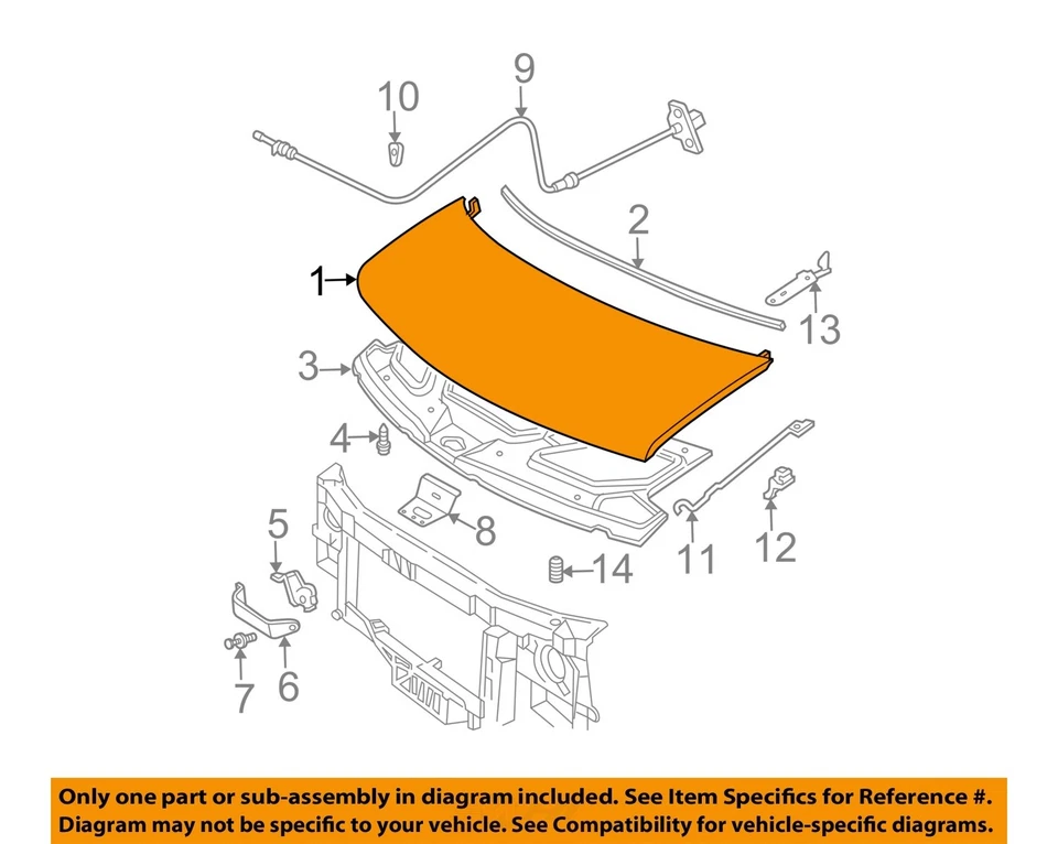 Capô usado serve: 2015 Chevrolet Express 2500 van grau A - Imagem 3 de 4